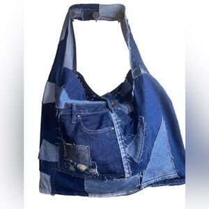Exclusive! Limited, Oversize Asymmetrical, Designer Denim shoulder Bag